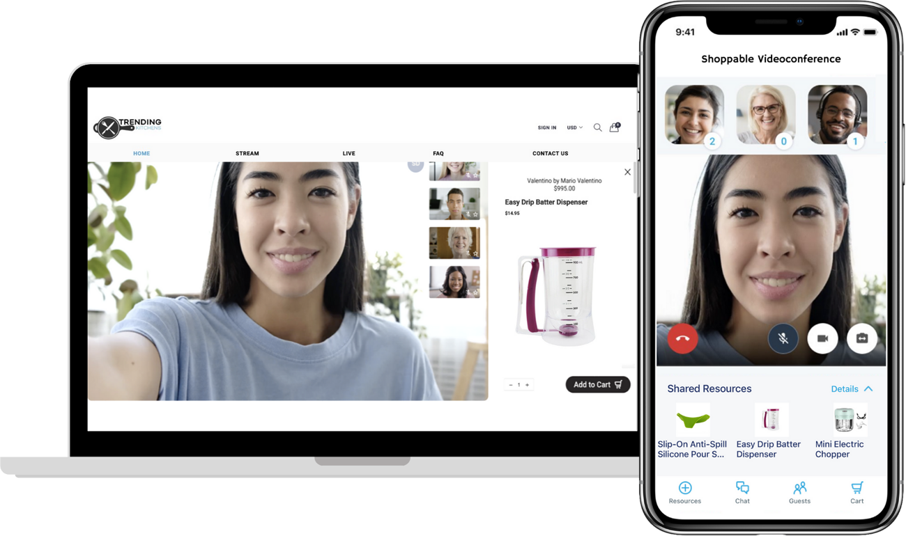 Video calling from an eCommerce site